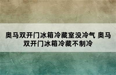 奥马双开门冰箱冷藏室没冷气 奥马双开门冰箱冷藏不制冷